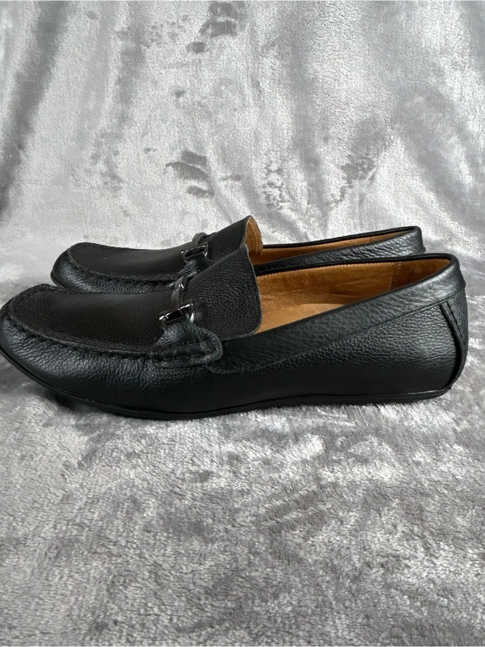 Vionic Mason Loafers Men’s Size 10.5 Black Suede Slip-On Driving Shoes Horsebit
